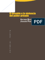 Antonio Baylos Grau - Joaquín Pérez Rey - El Despido o La Violencia Del Poder Privado-Trotta (2012)