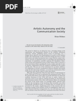 Artistic Autonomy Etc Brian Holmes