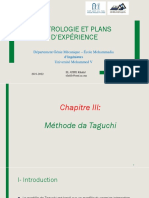 Métrologie Et Plans D'expérience - CH 3 - Méthode de Taguchi