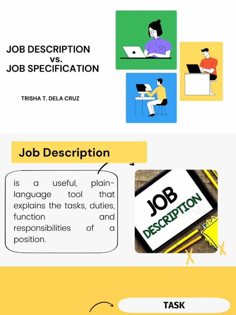 Job Description Vs Job Specification PDF