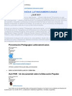 Las pedagogías latinoamericanas en tiempos de pandemia