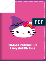 Halloween Hello Kitty Budget Planner