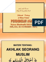 Sesi 6 02 November 2021 Materi Akhlak Seorang Muslim