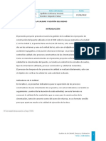 Aseguramiento de La Calidad y Gestión Del Riesgo