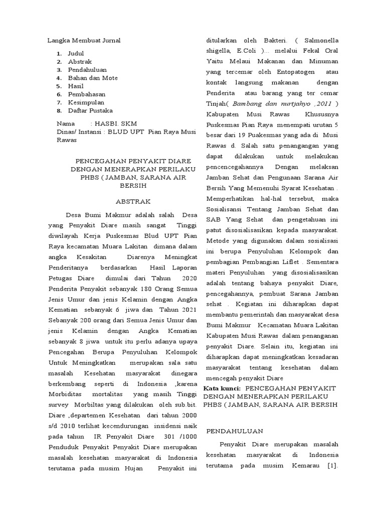 Langkah Membuat Jurnal | PDF