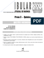 Uem I2007 P 3 Discursiva Quimica