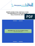MEMORIA DE DISEÑO ESTRUCTURAL POLIDEPORTIVO RELIQUIA PDF