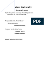 Eastern University: Research Paper