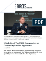 Watch, Read - Top USAF Commanders On Countering Russian Aggression 2022 - Air & Space