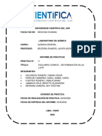 Informe N°11 - Equilibrio Químico - Determinación de PH y pOH