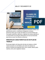 Planes de Trabajo y Seguimiento de Indicadores