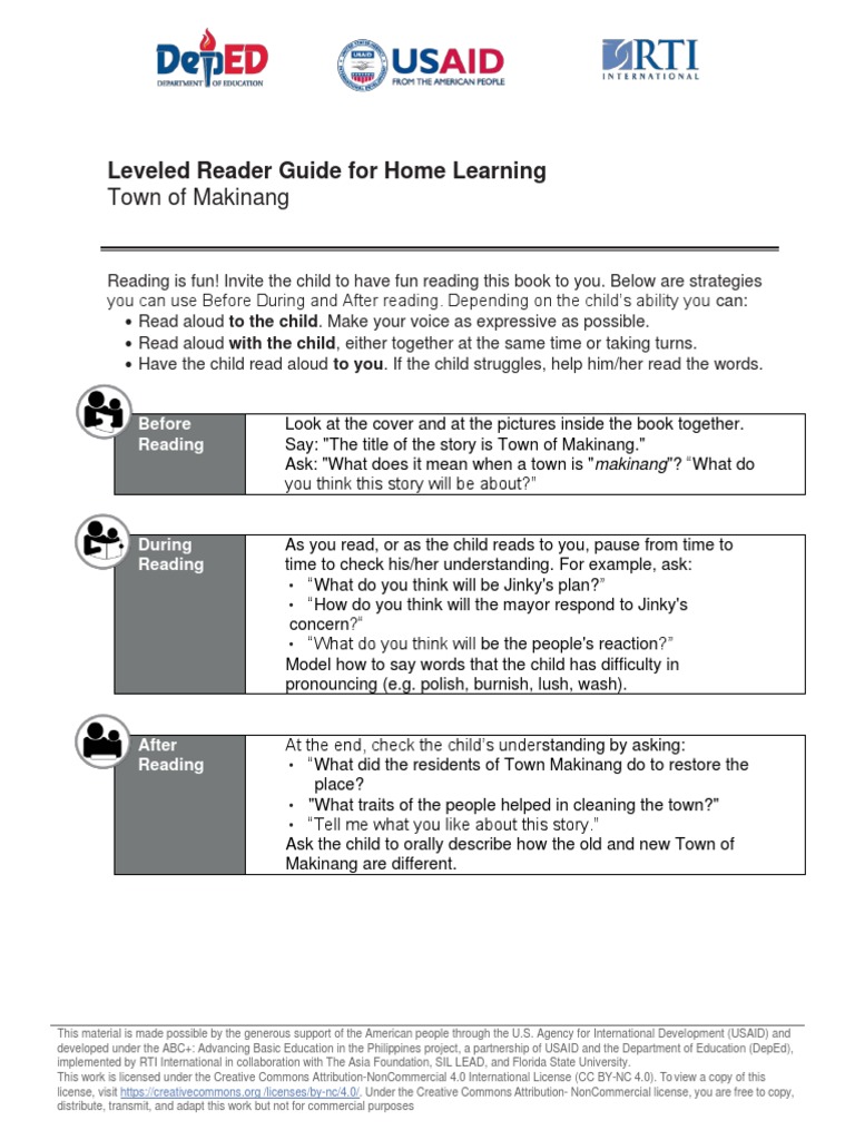 Leveled Reader: Town of Makinang | PDF | Learning | Cognitive Science