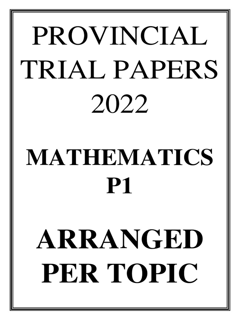 2022 Provincial Mathematics Trial Papers | PDF | Interest | Interest Rates