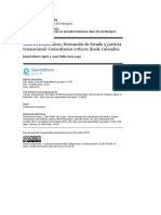 Actores Económicos, Formación de Estado y Justicia Transicional: Comentarios Críticos Desde Colombia