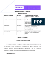 Períodos Del Desarrollo Embriofetal. Actividad 2-Tema No1