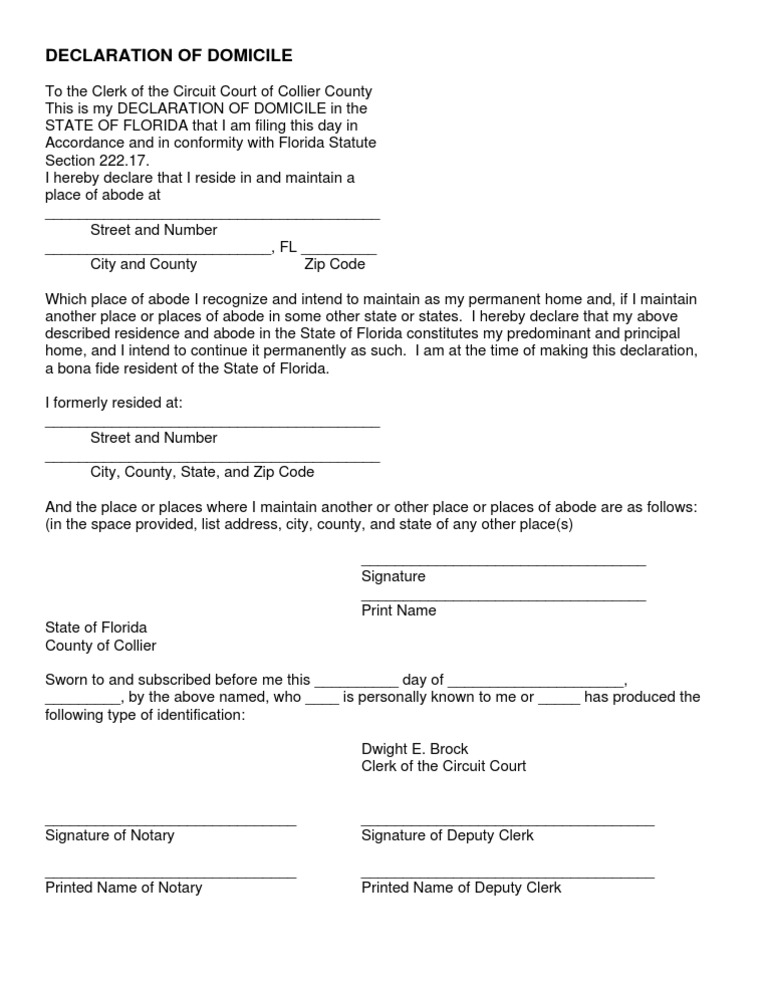 Declaration of Domicile | PDF | Notary Public | Civil Law (Common Law)