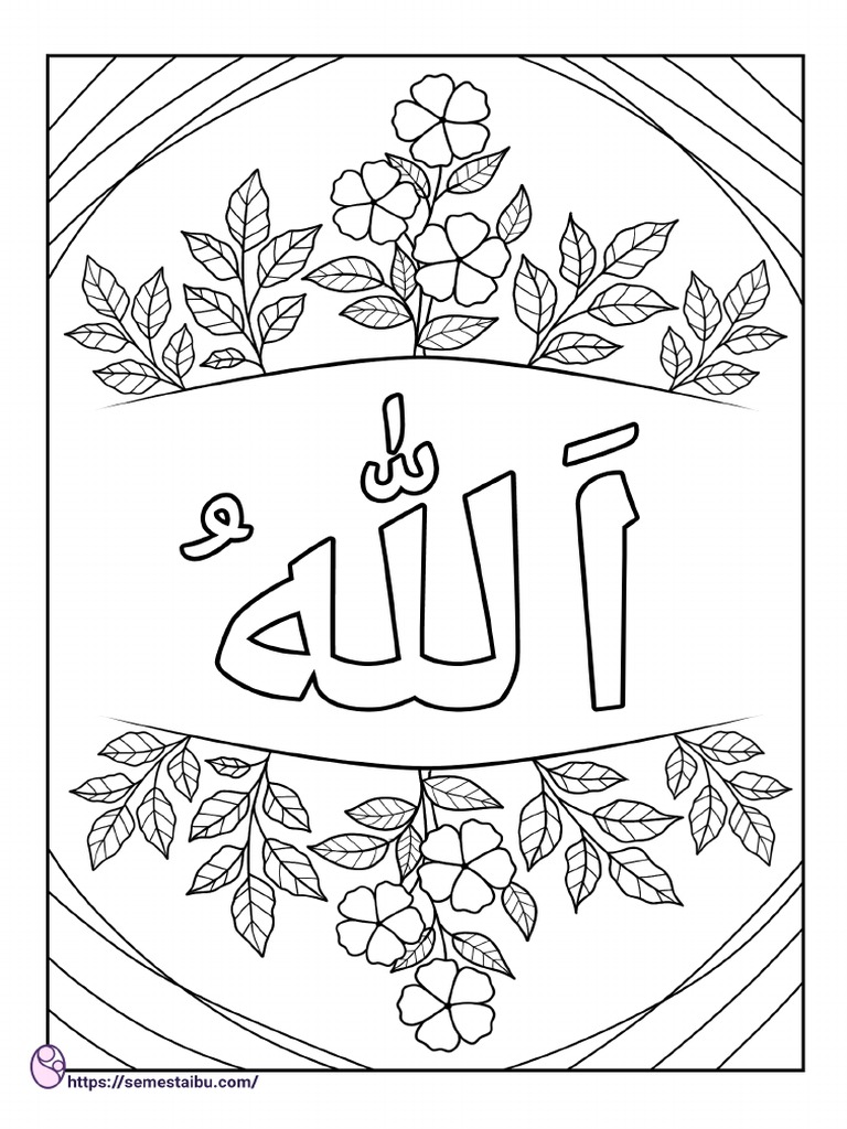 Gambar Mewarnai Kaligrafi 10 - 2 | PDF