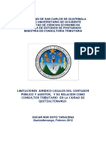 Limitaciones jurídico-legales del contador público y auditor como consultor tributario