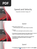 Speed and Velocity