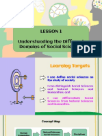 LESSON 1 - Understanding The Domain of Social Sciences
