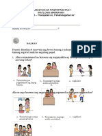 Cot 2 Worksheet Final - Grade 1 Apuyan