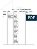 Cronograma Proyecto de Aula Así Es Mi Preescolar