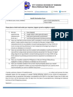 Health Declaration Form 2