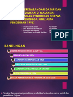 Perkembangan Pendidikan Selepas Merdeka Sehingga Kini (Akta Pendidikan 1996)