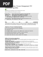 Operating System Process Management CPU Scheduling Algorithm