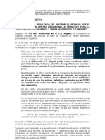 NOTA PRENSA - A LA ESPERA DEL RESULTADO DEL INFORME ELABORADO POR EL CEDEX, YA HAY UN CENTRO PROVISIONAL ALTERNATIVO PARA LA  TOTALIDAD DE LOS USUARIOS Y TRABAJADORES DEL CO MAGERIT (20/07/11)