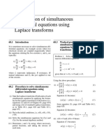Solving simultaneous differential equations using Laplace transforms