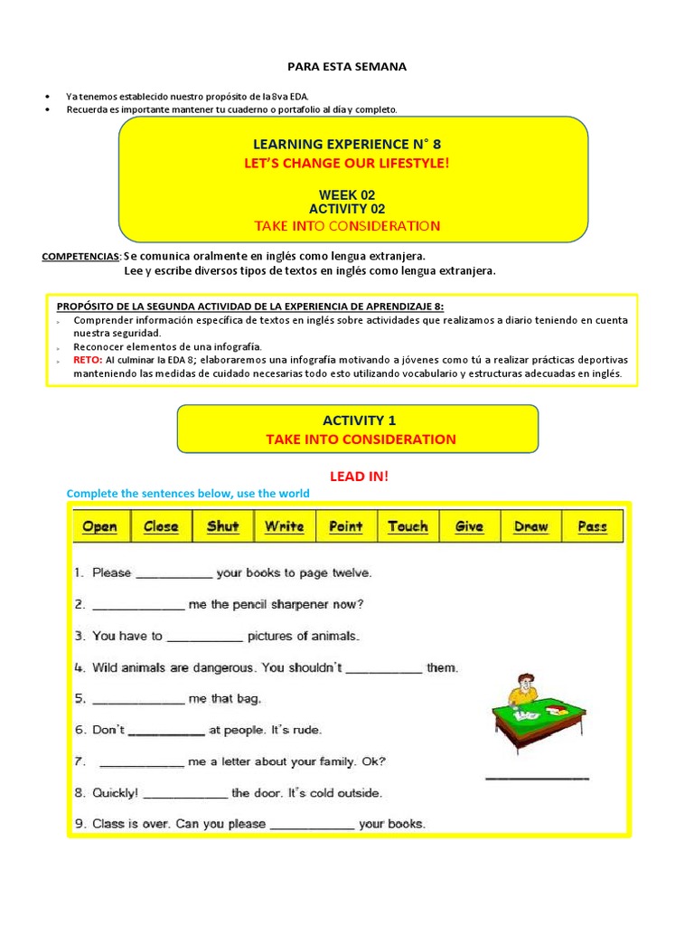Activity #2 1ro | PDF | Crecimiento personal y profesional | Artes del ...