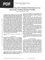 Factors Affecting Slot Machine Performance in An Electronic Gaming Machine Facility