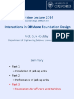 Interactions in Offshore Foundation Design Rankine Lecture 2014