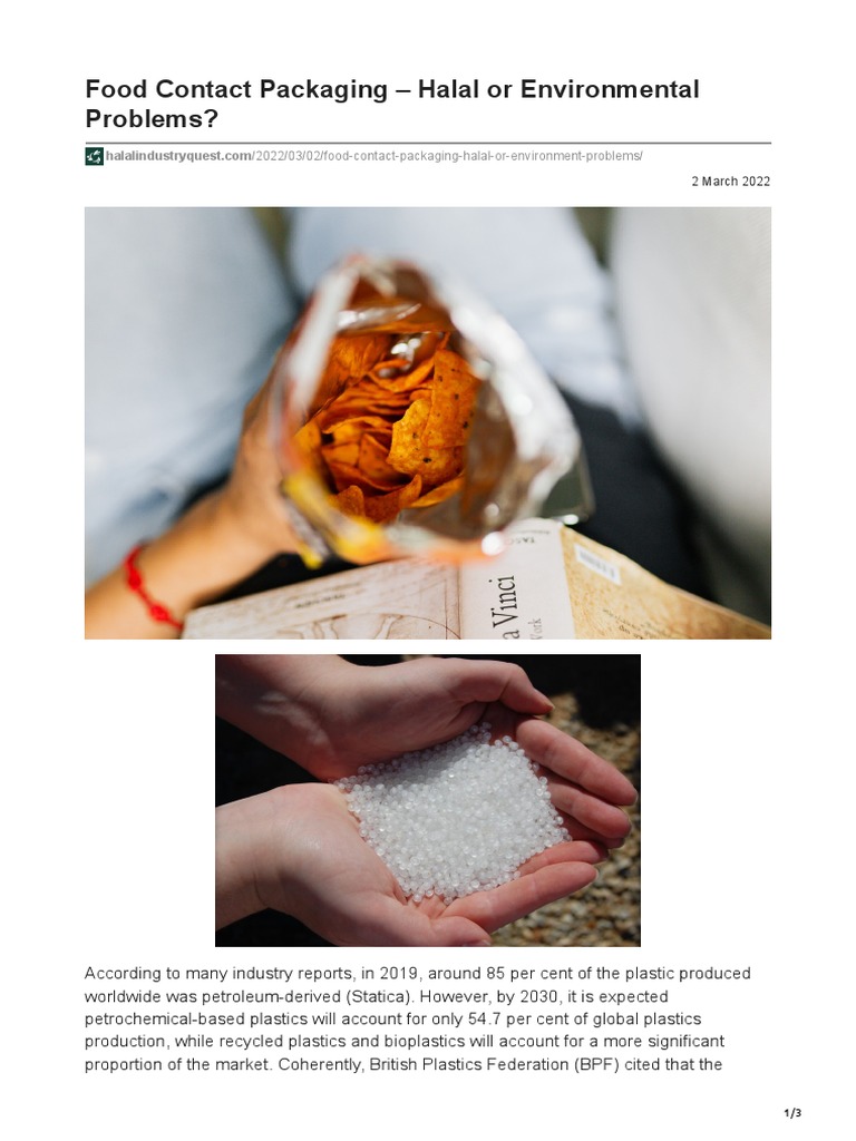 Food Contact Packaging Halal or Environmental Problems PDF