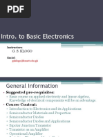 Intro To Basic Electronics Lect 1 Jan 2017