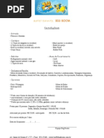 ORÇAMENTO para festa infantil