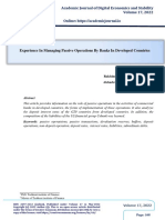 Experience in Managing Passive Operations by Banks in Developed Countries