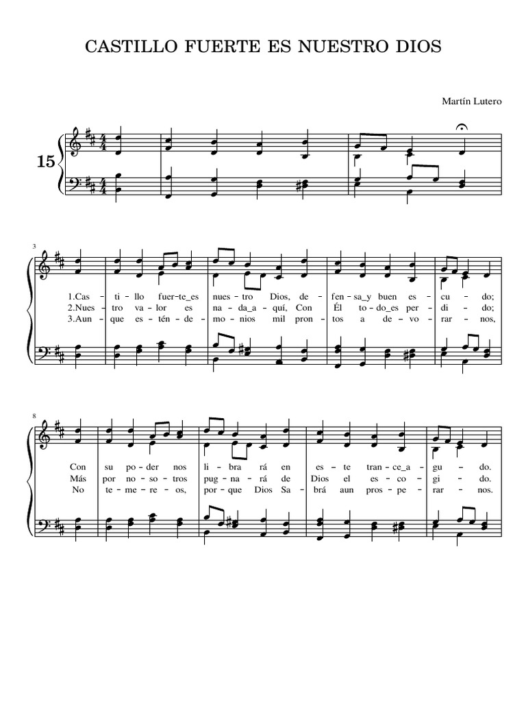 015 - Castillo Fuerte Es Nuestro Dios (Letra) | PDF