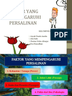 Faktor Yang Mempengaruhi Persalinan: Kelompok Ii Aisyah Nenda Amalia Alia Sada Choirun Nisha Albanjar Desi Ramadhani