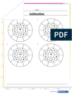 Subtraction Circle Drill Worksheet