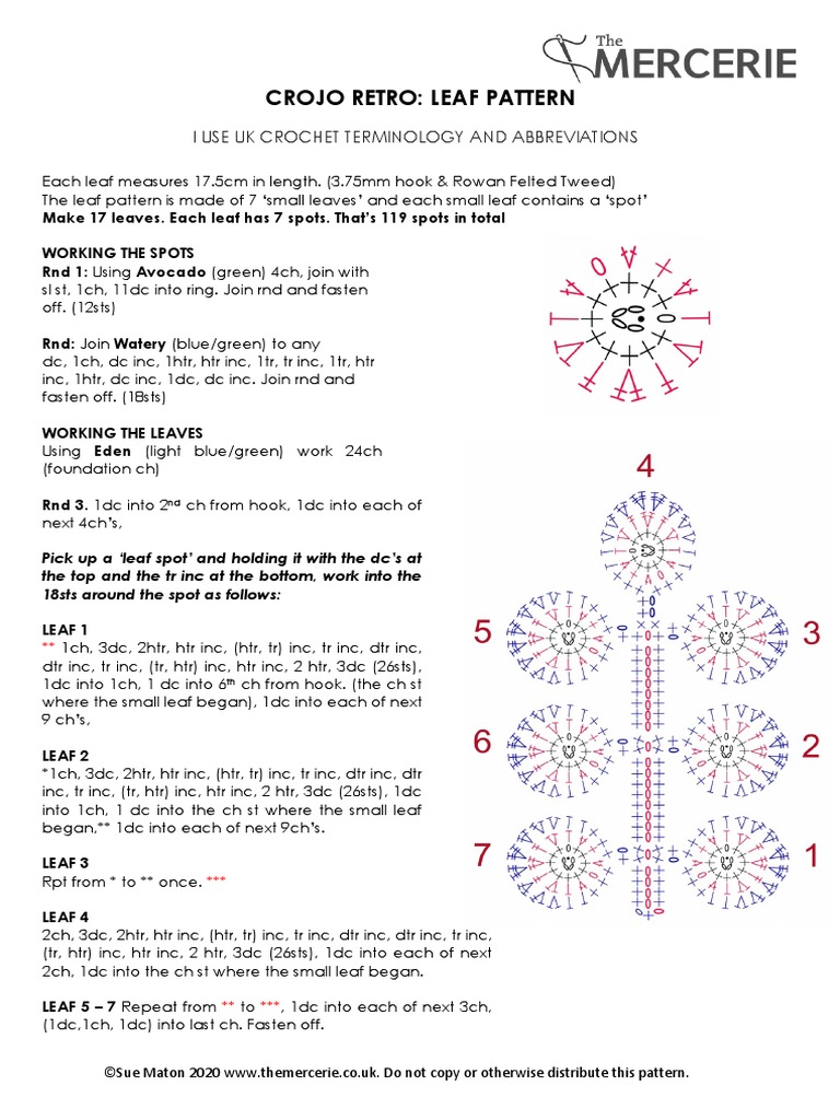 Free Crochet Leaf Pattern Guide | PDF
