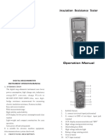 Insulation Resistance Tester Operation Manual