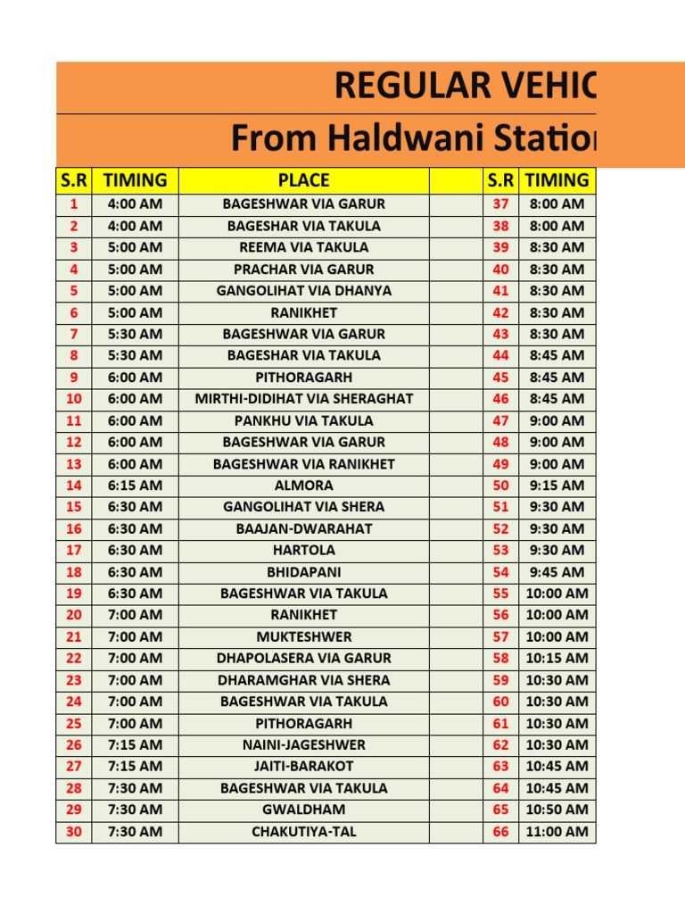 Bus Service Timings In Dubai