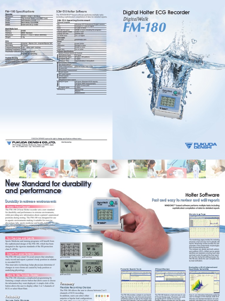 FM-180 Catalog 4P | PDF | Heart Rate | Electrocardiography