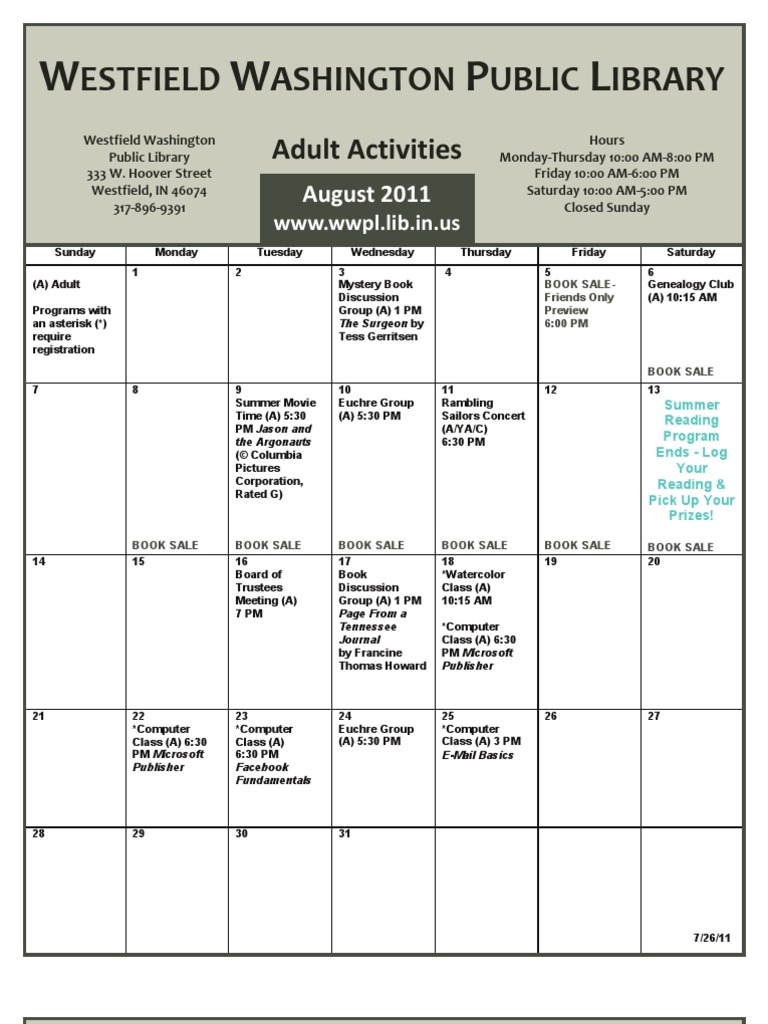 August 2011 Calendar | PDF