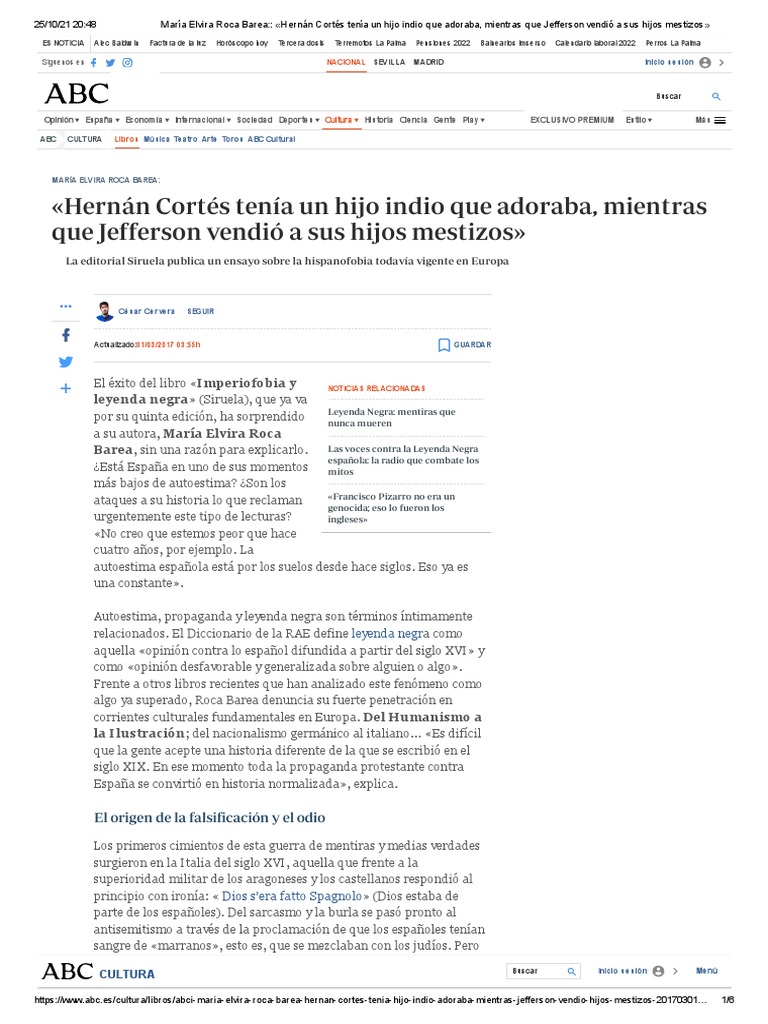 María Elvira Roca Barea - Hernán Cortés Tenía Un Hijo Indio Que Adoraba ...