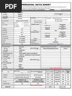 Personal Data Sheet