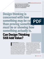 Can Design Thinking Still Add Value