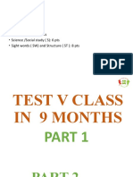 Test V Class 9 Months